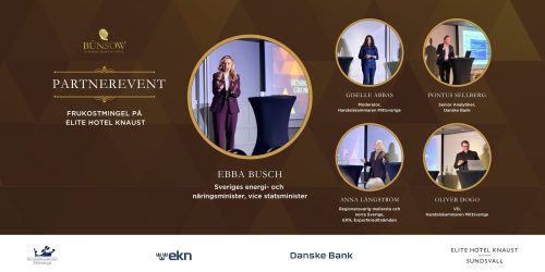 Stort engagemang när våra partners samlades för frukostmingel med Ebba Busch
